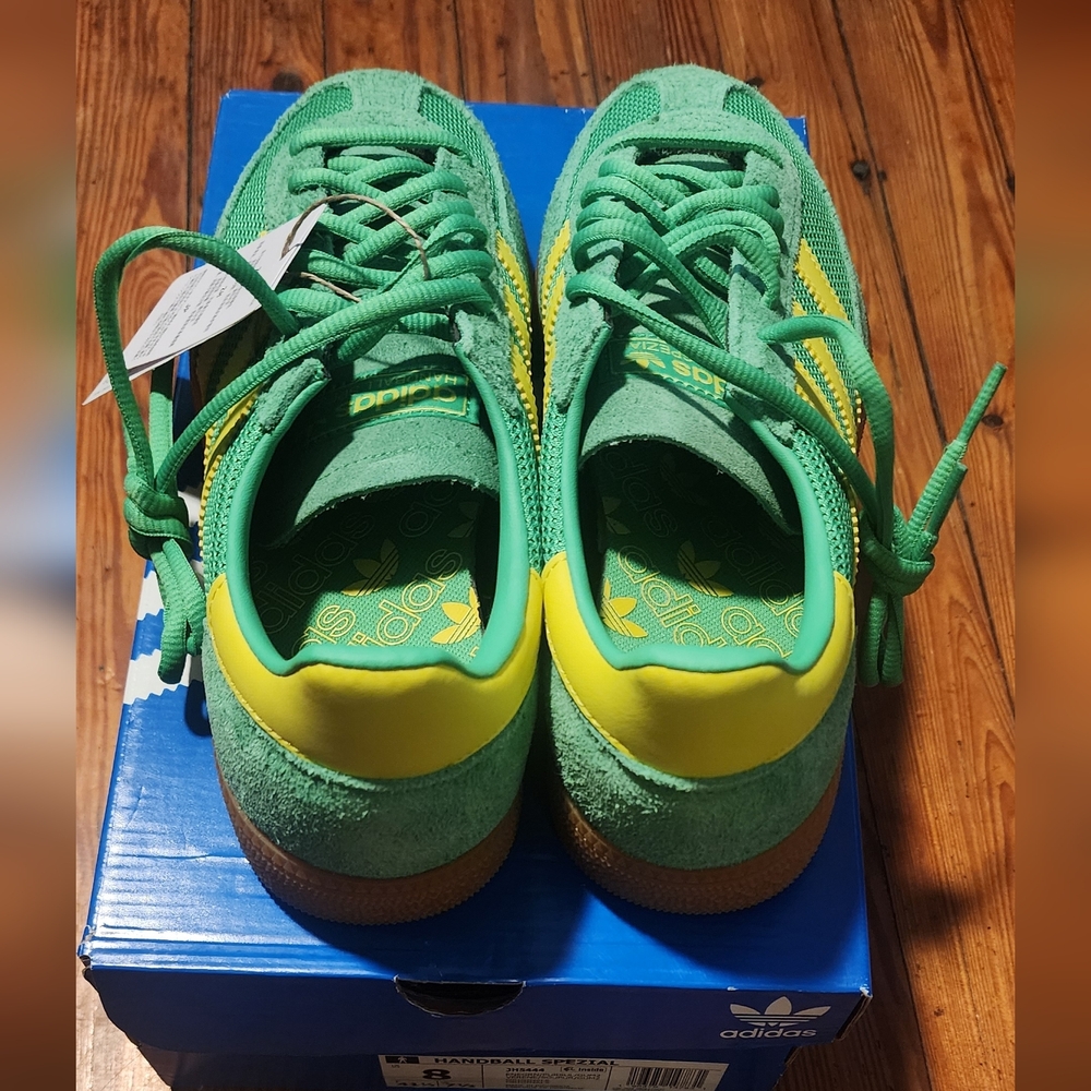 Adidas Handball Spezial Yellow On Green. M8/W9 NWT - Picture 5 of 5
